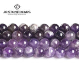 Amethysts Beads Light & Dark Healing Round Loose Spacer Bead