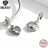 925 Silver Angel God Charm Wings Beads Heart Cupid Pendant