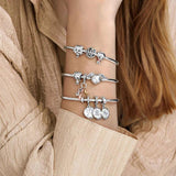 925 Silver Charm Fit Bracelet Logo Fine Jewelry
