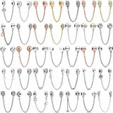 925 Silver Charm Family Heart Safety Chain for Bracelet DIY