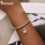 925 Silver Starfish Pendant Charm Bracelet DIY Gift