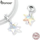 925 Silver Starfish Pendant Charm Bracelet DIY Gift
