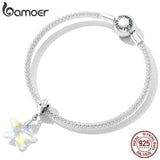 925 Silver Starfish Pendant Charm Bracelet DIY Gift