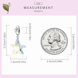 925 Silver Starfish Pendant Charm Bracelet DIY Gift