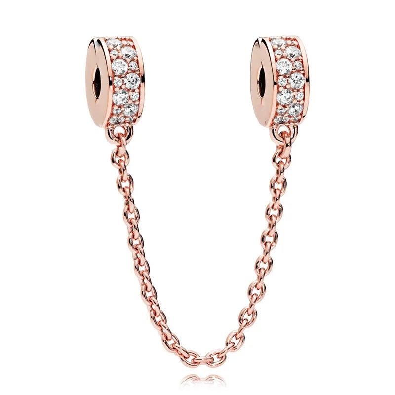 Rose Beads Charms Silver 925 for Bracelet DIY Jewelry