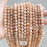 7A Natural Sunstone Beads Round 4-12mm for DIY Jewelry Making
