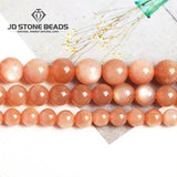 7A Natural Sunstone Beads Round 4-12mm for DIY Jewelry Making