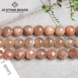 7A Natural Sunstone Beads Round 4-12mm for DIY Jewelry Making