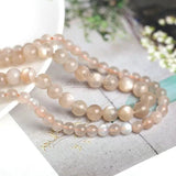 7A Natural Sunstone Beads Round 4-12mm for DIY Jewelry Making