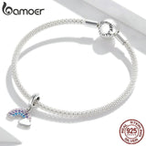 925 Silver Rainbow Pendant Charm for Women Bracelet DIY