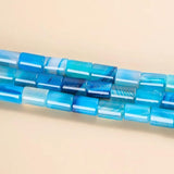 Colorful Dyed Peacock Agate Tube Shape Beads for Jewelry Making