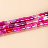 Colorful Dyed Peacock Agate Tube Shape Beads for Jewelry Making