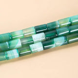 Colorful Dyed Peacock Agate Tube Shape Beads for Jewelry Making