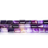 Colorful Dyed Peacock Agate Tube Shape Beads for Jewelry Making