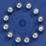 Silver 925 12 Constellation Zodiac Metal Beads for Jewelry Making
