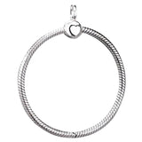 Rose & Silver O Pendant Charm 925 Sterling Silver DIY Jewelry
