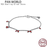 925 Silver Red Bag Pendant Rabbit for Charm Bracelet