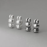 999 Pure Silver Rabbit Separation Loose Beads Bracelets DIY Jewelry Accessories