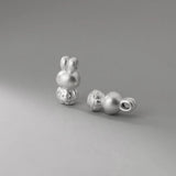 999 Pure Silver Rabbit Separation Loose Beads Bracelets DIY Jewelry Accessories