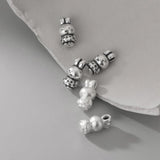 999 Pure Silver Rabbit Separation Loose Beads Bracelets DIY Jewelry Accessories