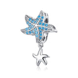 Ocean Charm 925 Sterling Silver Starfish Bead for Bracelet