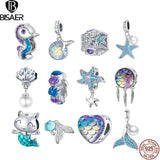 Ocean Charm 925 Sterling Silver Starfish Bead for Bracelet