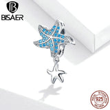 Ocean Charm 925 Sterling Silver Starfish Bead for Bracelet