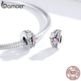 Sterling Silver Sweet Heart Charm for Women DIY Bracelet