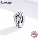 Sterling Silver Sweet Heart Charm for Women DIY Bracelet