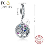 925 Sterling Silver Family Tree of Life Charm Bracelet