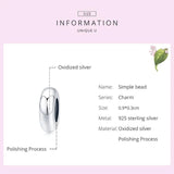 925 Sterling Silver Minimalist Stopper Charm for Bracelet