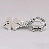 Four-leaf Clover & Horseshoe Lucky Pendant Bead 925 Sterling Silver Charm