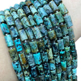 African Turquoise Loose Cylinder Gemstone Beads 6*10mm