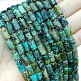 African Turquoise Loose Cylinder Gemstone Beads 6*10mm