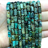 African Turquoise Loose Cylinder Gemstone Beads 6*10mm