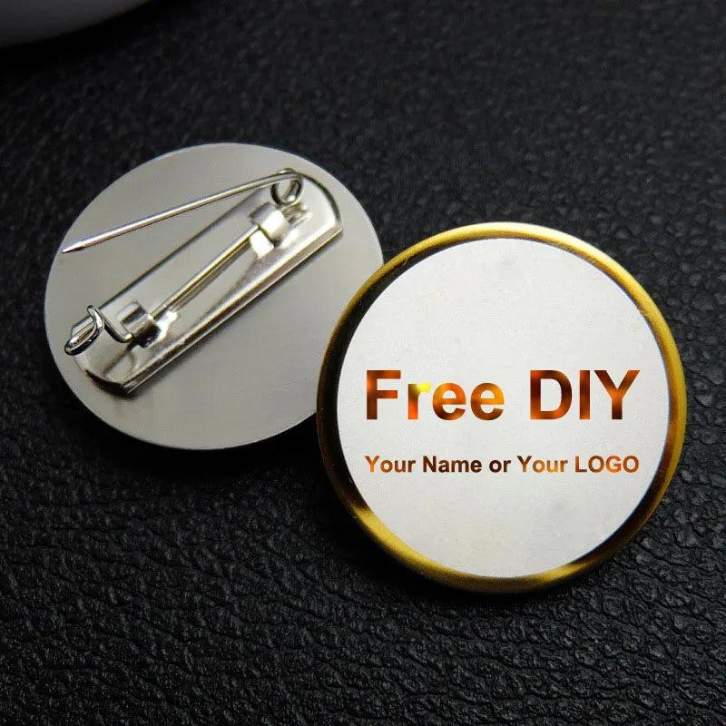 Stainless Steel Round Lapel Pin Brooches for Suit Coat Accessories