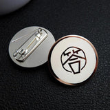 Stainless Steel Round Lapel Pin Brooches for Suit Coat Accessories