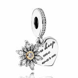Heart of Winter Ice Crystal Pendant 925 Silver Charm