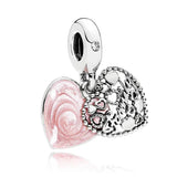 Heart of Winter Ice Crystal Pendant 925 Silver Charm
