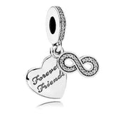 Crystal Pendant Bead 925 Sterling Silver Charm for Bracelet DIY