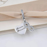 Crystal Pendant Bead 925 Sterling Silver Charm for Bracelet DIY