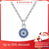 925 Sterling Silver Round Necklace Pendant Women