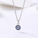 925 Sterling Silver Round Necklace Pendant Women
