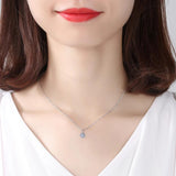 925 Sterling Silver Round Necklace Pendant Women