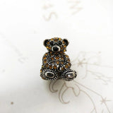 Brown Teddy Bear 925 Sterling Silver Charm Europe Jewelry