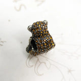 Brown Teddy Bear 925 Sterling Silver Charm Europe Jewelry