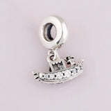 S925 Silver Gondola Boat Charm Pendant for Bracelet