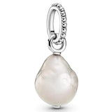 Baroque Pearl Pendant Beads for 925 Sterling Silver Bracelet