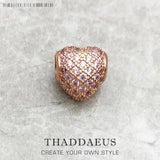 Rose Heart Beads 925 Sterling Silver Women Charms