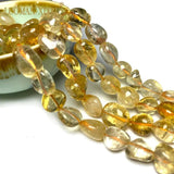Yellow Citrine 8-10mm Stone Beads Crystal Charms for Jewelry Making